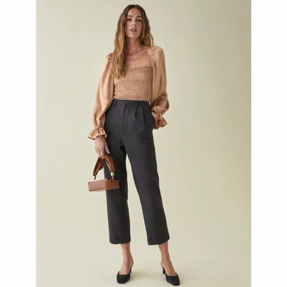 Reformation silk chamomile top